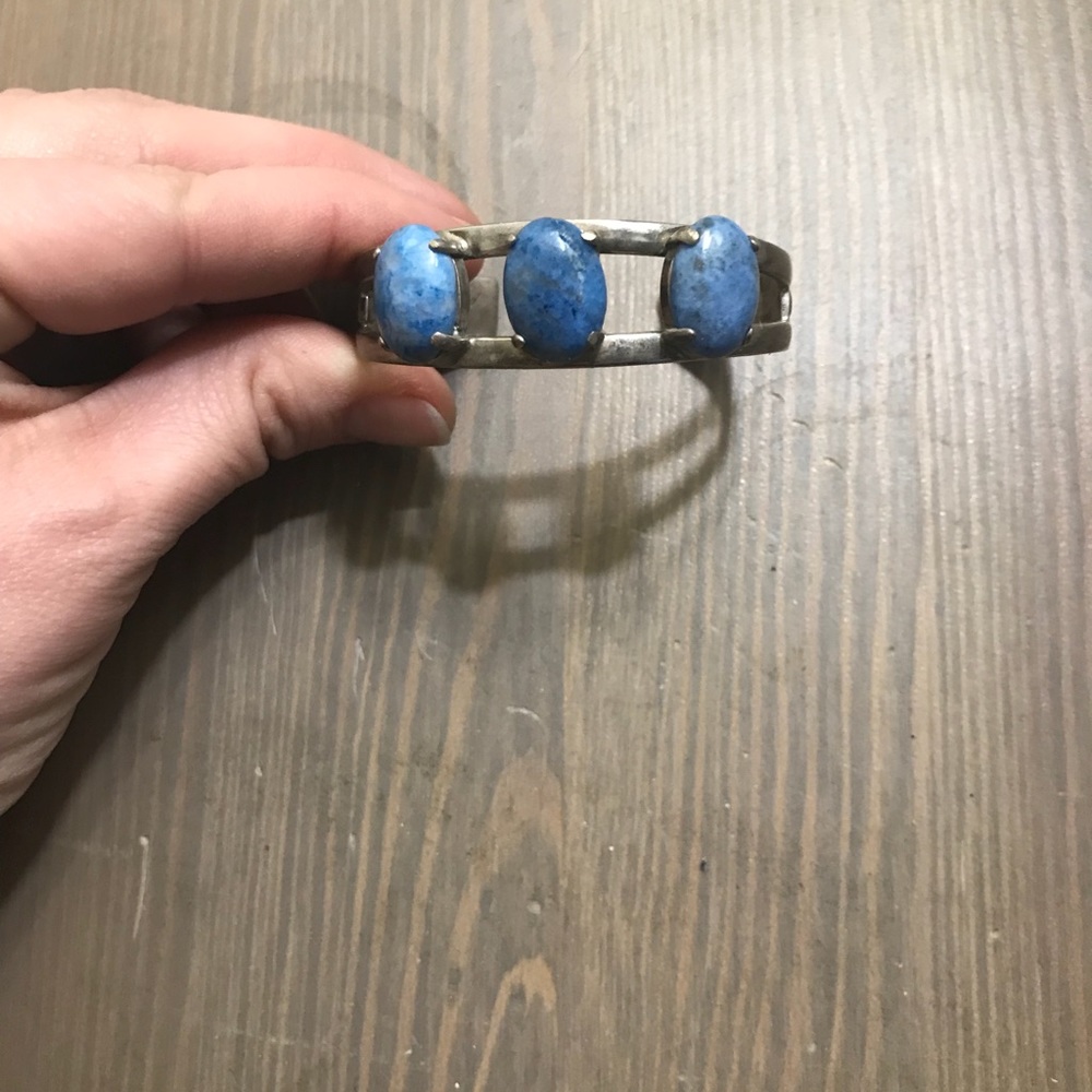 Sterling and blue stone bracelet